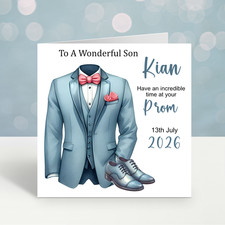 Boys prom card - prom, personalised