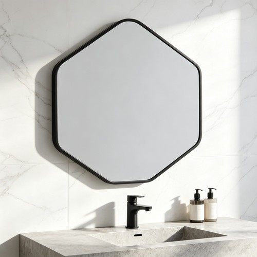 Modern hexagon glass - hexagon, wall