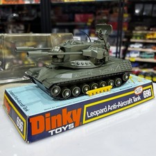 Dinky Toys 696 Leopard Anti-Aircraft Tank Gepard 1970's PRISTINE + ORIGINAL BOX