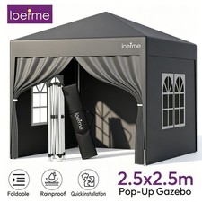 2.5x2.5m Gazebo With Sides