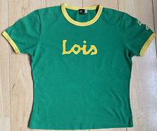 Lois Jeans Boys T-Shirt Age 3 green Designer Logo Embroidered pit/pit 17"/44cm