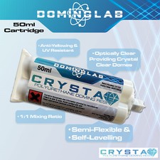 50ml Crystal Polyurethane Doming Resin 1:1 Cartridge 3D Stickers Including Mixer