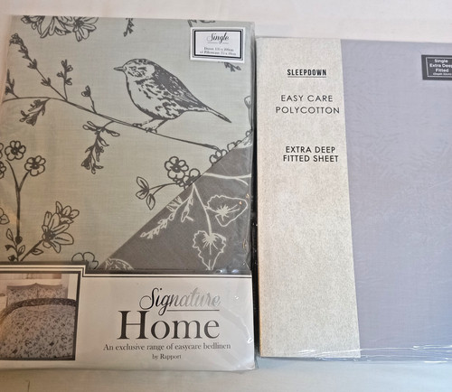 Toile taupe single duvet set - taupe,