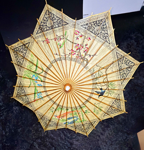 Vintage hand painted paper - hand,