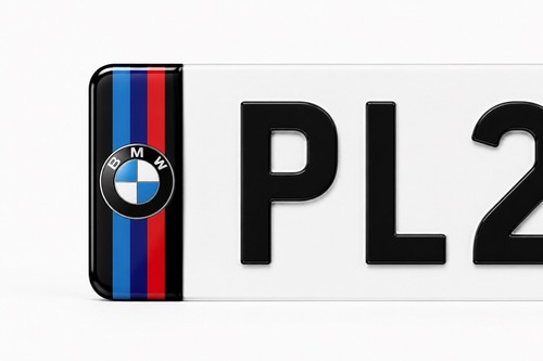 Bmw number plate badges - number, gb