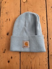 carhartt wip watch acrylic hat beanie baby blue great condition