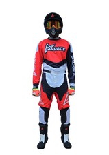 Apace Motocross/Enduro Red White Set MX Gear Kit for Off-Road Riding and Racing