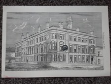 Antique Print Lancashire And Yorkshire Railway Company's Offices Manchester 1888