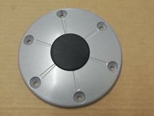 BOAT MARINE ITC SILVER REDWOOD FLOOR BASE WITH BLACCK CENTER CAP 7" DIAMETER