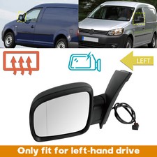 Left N/S Electric Door Wing Mirror Heated Black LHD For VW Caddy III MK3 2004-10