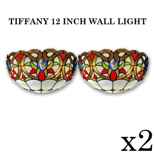 Tiffany wall lamps pair 2 - wall,
