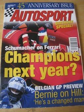 AUTOSPORT AUG 1995 SCHUMACHER ON FERRARI BERNIE ON HILL 45TH ANNIVERSARY