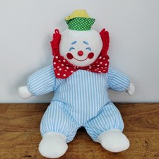 Vintage Eden Clown Doll Plush Soft Toy Comforter Large 13"