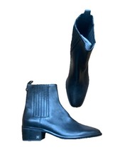 Sam Edelman Bronson Chelsea Boots Black Leather Pull On Size Uk 5.5 RRP £75