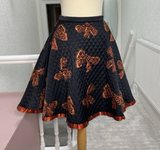 Alice Temperley Size 10 Full Swing Skirt Bow Rockabilly Retro Quilted