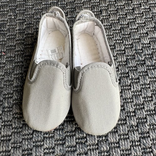 Flossy kids grey canvas - canvas, slip