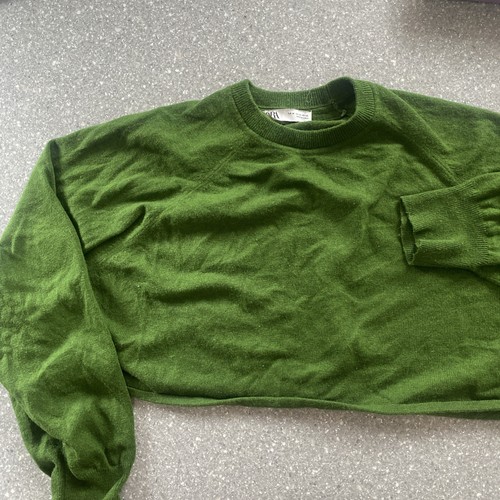 Zara women green cropped - zara,