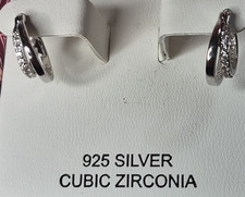 Rachel Zoe Boxed Silver 925 Cubic Zirconia Earrings - great stocking filler !