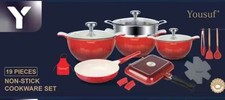 19pcs Ceramic Cookware Set