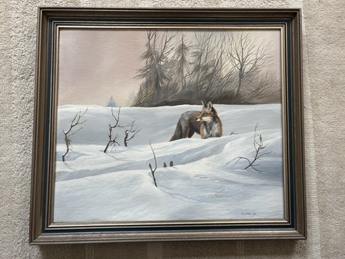 Original vintage oil board - vintage, on