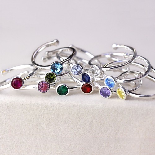 Sterling silver cz - &,