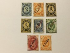 old stamps  RUSSIA LEVANT  x   8
