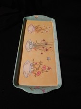 Melamine SANDWICH TRAY WITH HANDLES "Herba Tea" excellent Condition 36 x  16cm