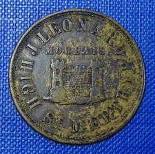 Wales,  Merthyr Tydfil,  Morlais Castle ,  J.Leonard 3D Pub Check/ Token - Read!