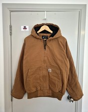 Carhartt Brown Loose Fit Lined OG Active Jacket in Size Medium