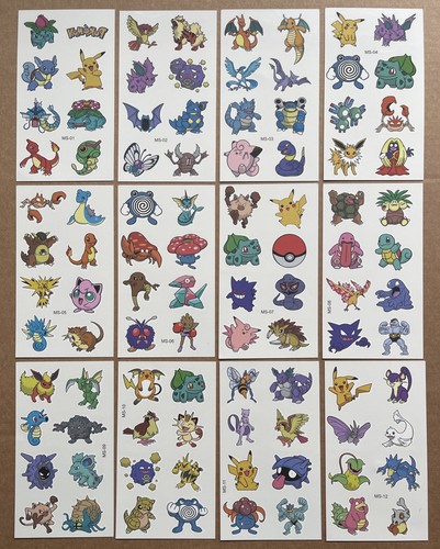 96x pokemon temporary - pokemon, tattoos