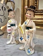 Two japanese kimono figurines - two,
