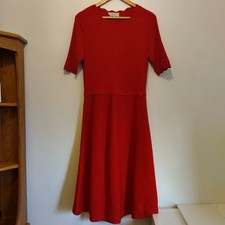 Hobbs Red Scallop Edge Midi