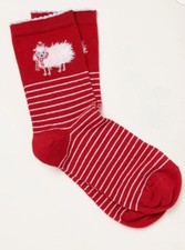 BNWT FATFACE RED FLUFFY SHEEP