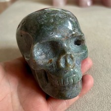 Moss Agate Large Crystal Skull