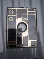 Kodak Beau Brownie No.2 Art Deco Box Camera, Maroon Panel