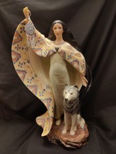 THE DREAM CATCHER Franklin Mint Figurine Ornament VGC Native American 11" Statue