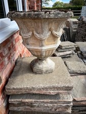 Garden Concrete Large Urn Planter  Weathered