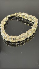 Heavy Motorbike Cycle Chain Hallmarked 925 Sterling Silver Bracelet
