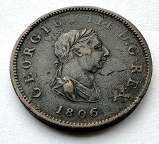 1806 Half Penny - George III British Copper Coin*C-596