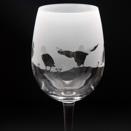 Puffin crystal wine glass - puffin,