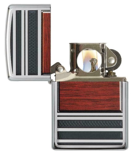 Zippo steel and wood - steel,