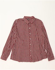 EDDIE BAUER Womens Shirt UK 16 Large Red Check Cotton BB13