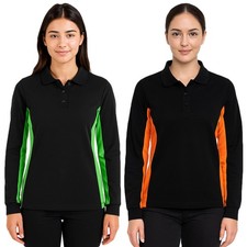 Womens Long Sleeve Plain Polo