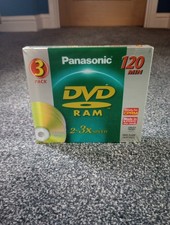 Panasonic DVD RAM Discs 2-3 Speed 120 Minutes Memory Storage  Sealed.