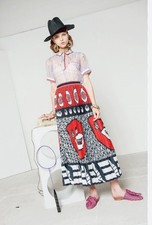 Stella Jean 2017 Resort Cruise 40 - 4 US African inspired Accordion Pleats Skirt