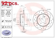 X2 PCS REAR BRAKE DISC ROTOS X2 PCS SET 08.5178.3X BREMBO I