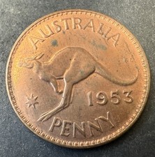 1953 Penny No Dot Australian