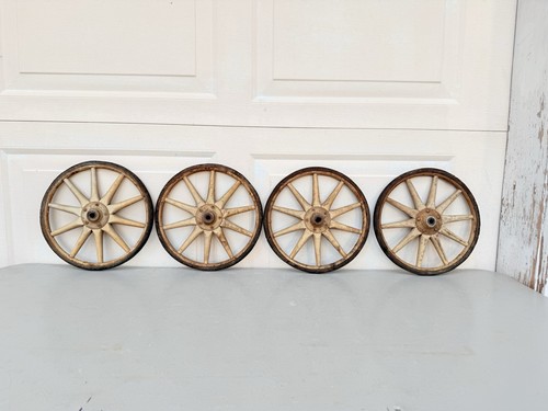 Antique wooden spoke wheels - antique,