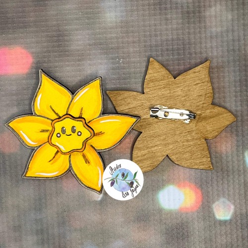 Welsh daffodil handpainted - daffodil,