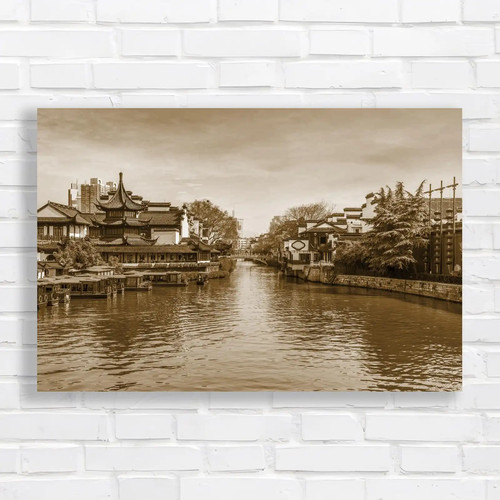 Serene chinese canal sunset - serene,
